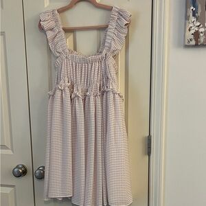 Charming Pink Gingham Kids Dress